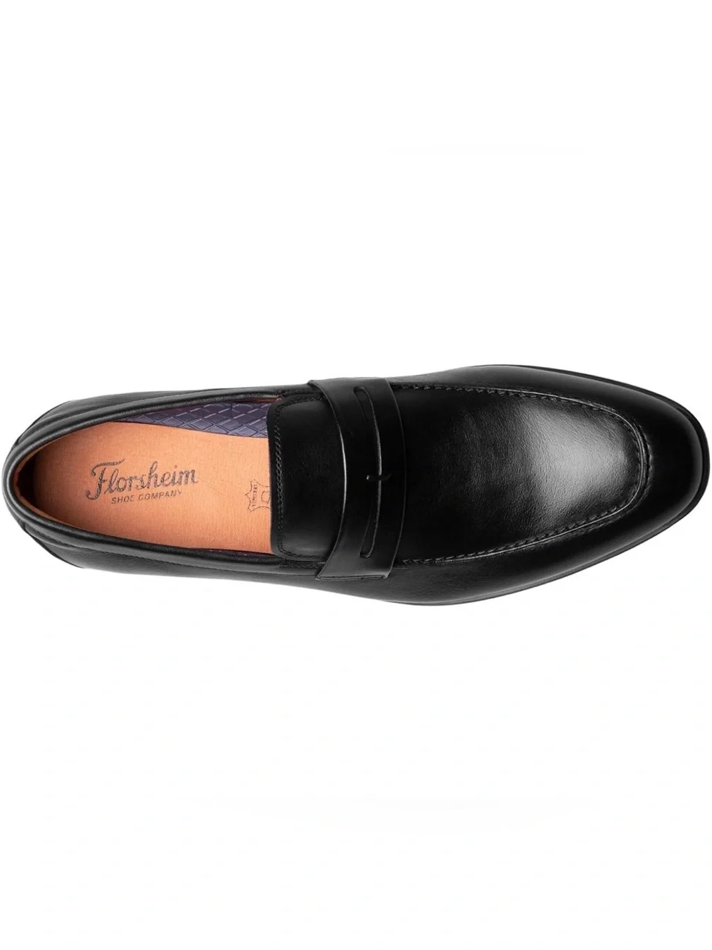 Florsheim Black Leather Slip-On Penny Loafer